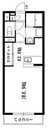 リバティ 1Kの間取図画像
