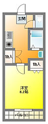 忠産ビル 1Kの間取図画像