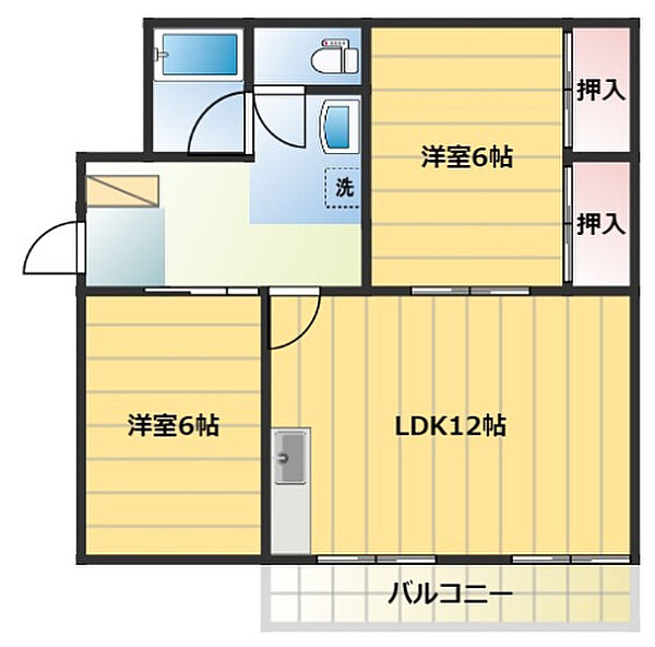 曳馬第3コーポ 102｜静岡県浜松市中央区曳馬４丁目(賃貸アパート2LDK・1階・58.30㎡)の写真 その2