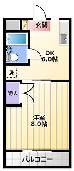 サームス 201｜静岡県浜松市中央区有玉南町(賃貸マンション1DK・3階・25.90㎡)の写真 その2