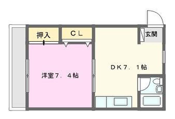 山の手マンション 2-B｜静岡県浜松市中央区有玉西町(賃貸マンション2DK・2階・29.87㎡)の写真 その2
