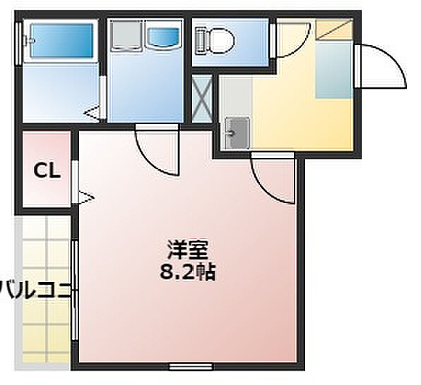 クレフラスト佐藤 102｜静岡県浜松市中央区佐藤１丁目(賃貸アパート1K・1階・25.25㎡)の写真 その2