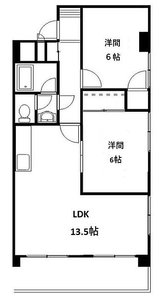 ファミール楊子 205｜静岡県浜松市中央区楊子町(賃貸マンション2LDK・2階・56.70㎡)の写真 その2