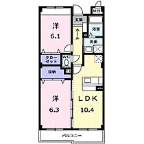 プラシードB 305 ｜ 静岡県浜松市中央区寺脇町（賃貸マンション2LDK・3階・53.09㎡） その2