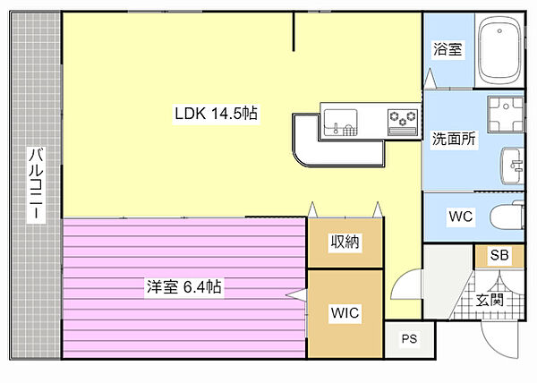 ル・リヴェール 406｜静岡県浜松市中央区海老塚２丁目(賃貸マンション1LDK・4階・49.30㎡)の写真 その2