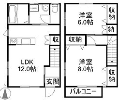 ヴィラ四季 B102 ｜ 静岡県浜松市中央区入野町（賃貸テラスハウス2LDK・1階・66.24㎡） その2