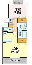 ウィンベル鎧橋I 103 ｜ 静岡県浜松市中央区神田町（賃貸マンション1LDK・1階・44.62㎡） その2