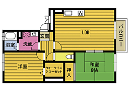 ファミーユ幸 2LDKの間取図画像