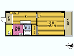 セコロ21Y.A 1Kの間取図画像