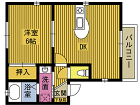 ドミールシャルマンＢ 201 ｜ 大分県別府市平田町（賃貸アパート1LDK・2階・45.00㎡） その2