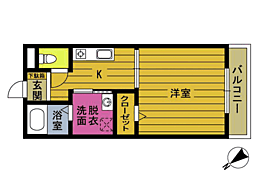 ルミナスNN4 1Kの間取図画像