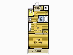 ＡＣＵＲＡ錦町I 202 ｜ 大分県大分市錦町３丁目（賃貸アパート1DK・2階・28.04㎡） その2