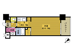 RJRプレシア大分駅前3 1Kの間取図画像