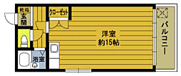 ラトゥール大道 ワンルームの間取図画像