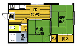安藤コーポ6号棟 2階/2-1