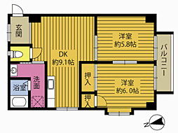 間取図画像 2LDK