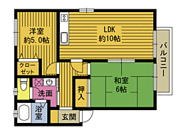 シャーメゾン江無田A 2階
