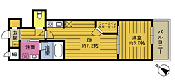 S-FORT大分岩田町 1DKの間取図画像