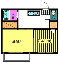 第2池田コーポ 2Kの間取図画像