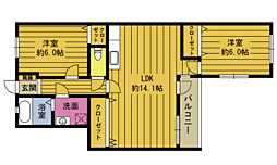コーポ田嶋 3DKの間取図画像