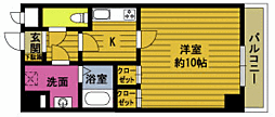 サンライズハイツ高城 1Kの間取図画像