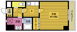 サンライズハイツ高城 1Kの間取図画像