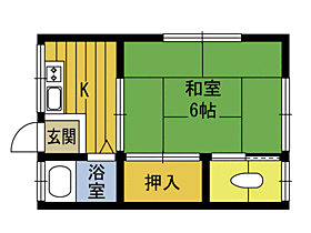 館アパート 203 ｜ 大分県大分市中春日町（賃貸アパート1K・2階・21.66㎡） その2