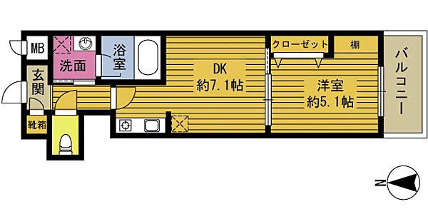 ＲＥＳＣＯ長浜 104｜大分県大分市長浜町３丁目(賃貸マンション1DK・1階・31.25㎡)の写真 その2