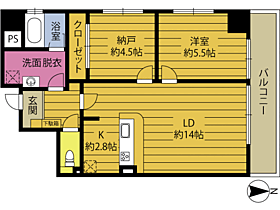 ガレリア竹町ビル 301 ｜ 大分県大分市中央町２丁目（賃貸マンション2LDK・3階・55.18㎡） その2