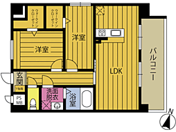 カクマサビル 2LDKの間取図画像