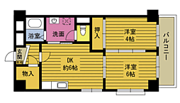 グリーンコーポ 2DKの間取図画像