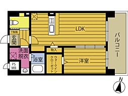 カクマサビル 1LDKの間取図画像