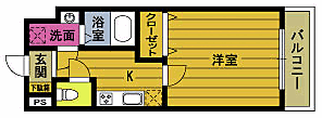 アムール羽屋 306｜大分県大分市大字羽屋(賃貸マンション1K・3階・26.94㎡)の写真 その2