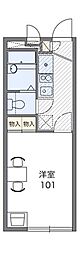 レオパレスCALM 1Kの間取図画像
