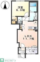 メゾン ヴェルト 1LDKの間取図画像