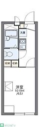 レオパレスラッキーハイムF 1Kの間取図画像