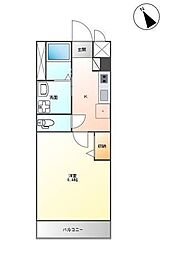 グランテゾーロ 1Kの間取図画像