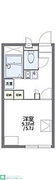レオパレス船道 1Kの間取図画像
