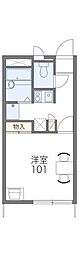 レオパレスさくら 1Kの間取図画像