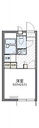 レオパレス美勝園2 1Kの間取図画像
