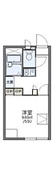 レオパレスフルーラ 1Kの間取図画像