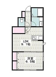 Chat・mignon 1LDKの間取図画像