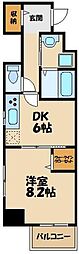 ジィクシア湘北 1DKの間取図画像