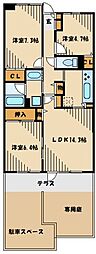 レックスハイツ本厚木 3LDKの間取図画像