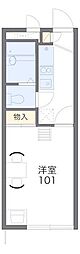 レオパレスウエストアイ 1Kの間取図画像