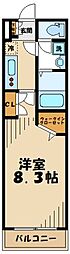 ラフィネノース 1Kの間取図画像