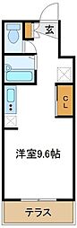 ハーベスト鶴巻 ワンルームの間取図画像