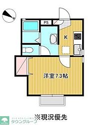ウイルART 1Kの間取図画像