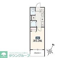 MELDIA小田急相模原2 1Kの間取図画像