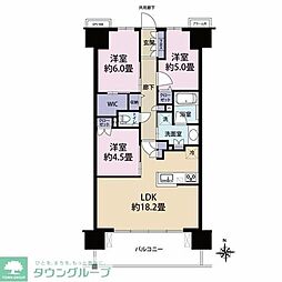 エクセレントシティ本厚木駅前 3LDKの間取図画像